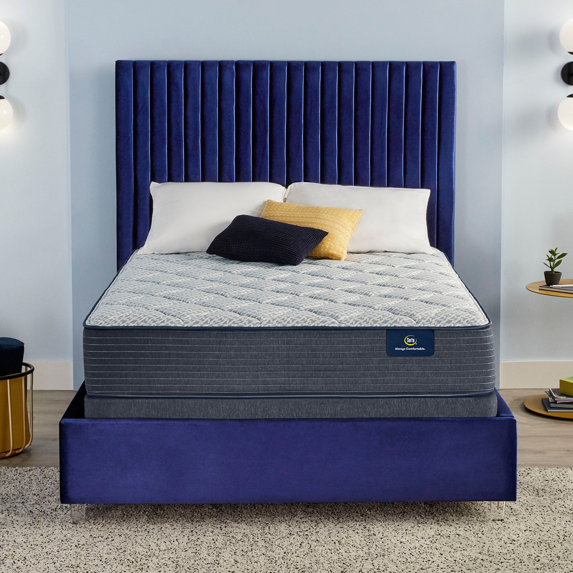 Serene Sky Plush Mattress Low Profile Set - Cal