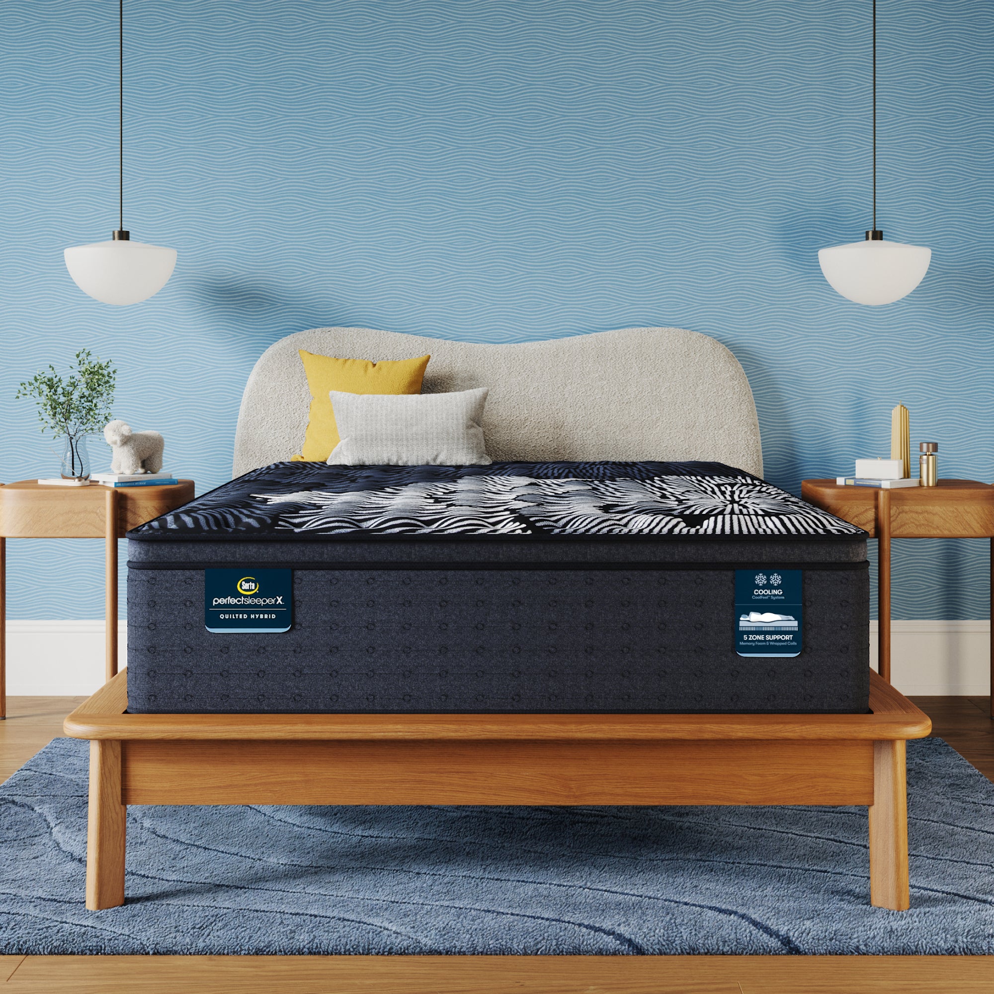 Perfect Sleeper X Max 15.25" Hybrid Firm Pillow Top Mattress Low Profile Set