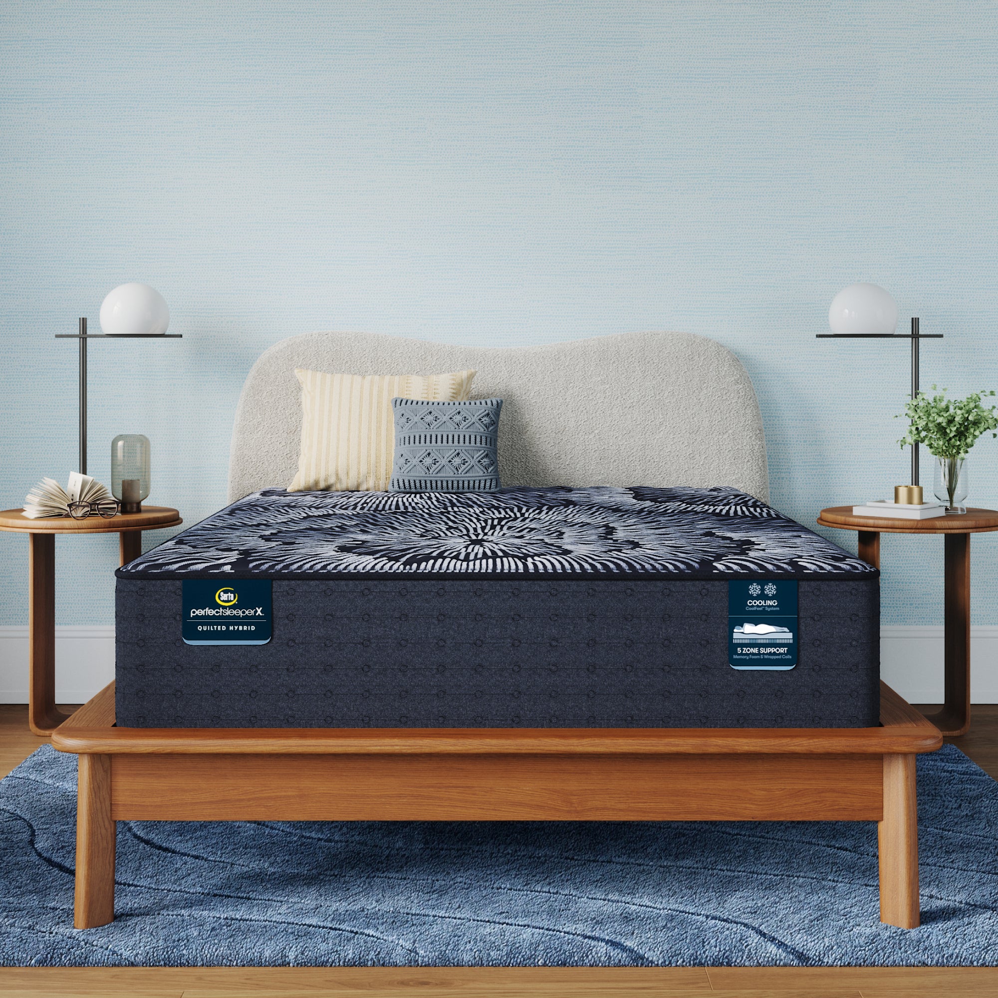 Perfect Sleeper X Excelled 13.75" Hybrid Extra Firm Mattress Low Profile Set