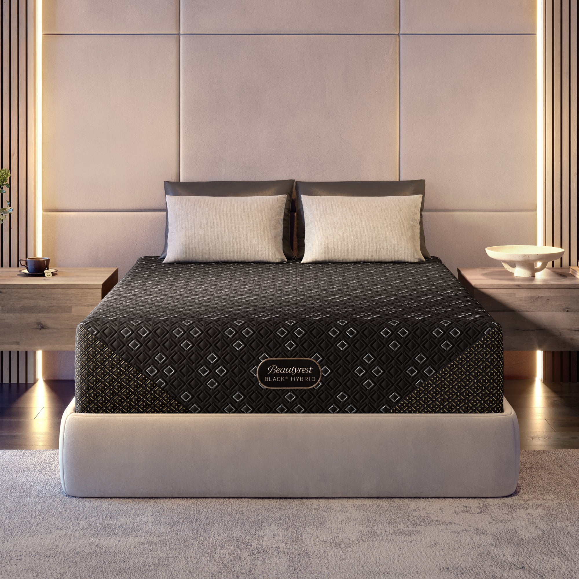 Beautyrest Black Hybrid Series Three XCS 14.5" Plush Mattress -Cal Split