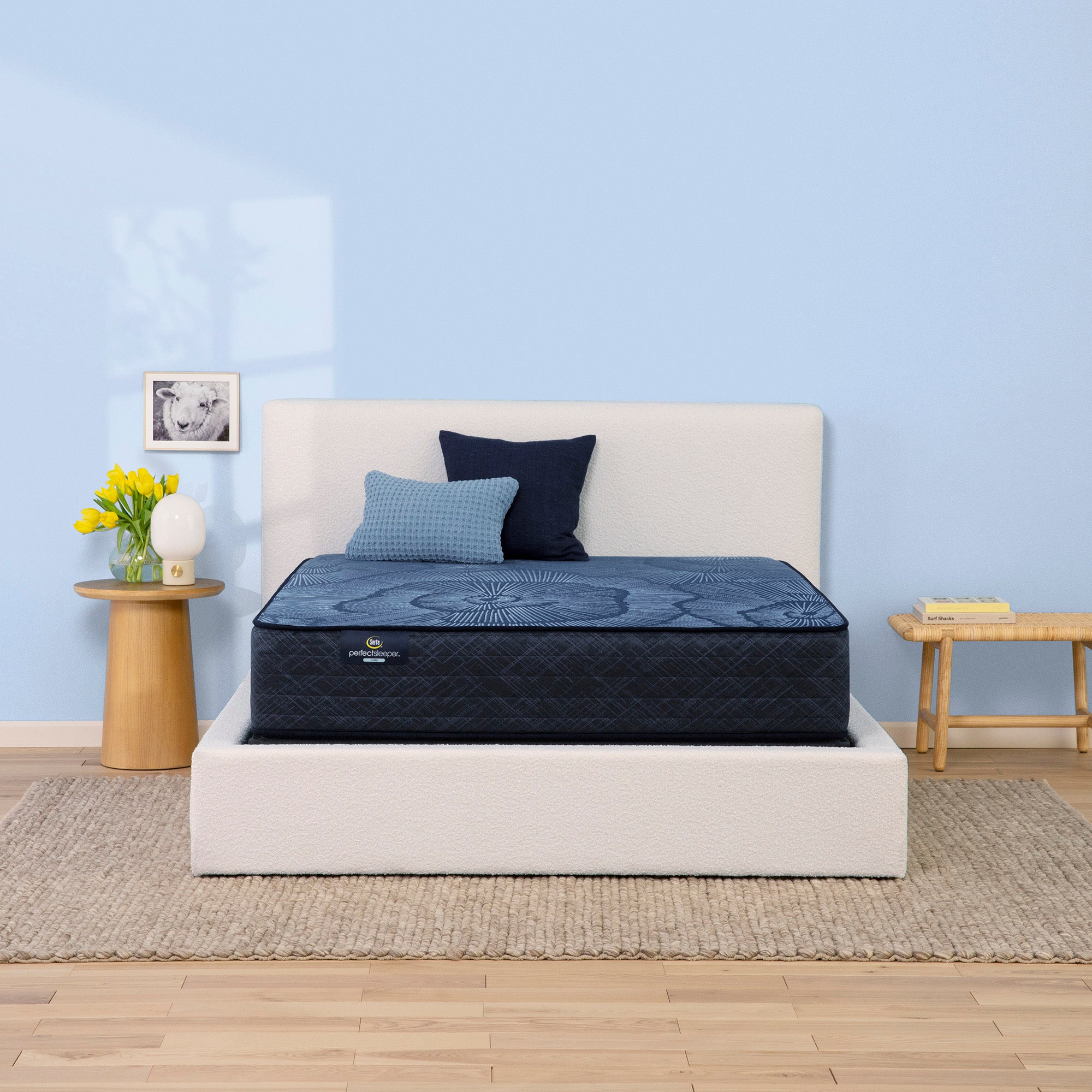 Perfect Sleeper Pacific Peace 12" Hybrid Medium Mattress Low Profile Set