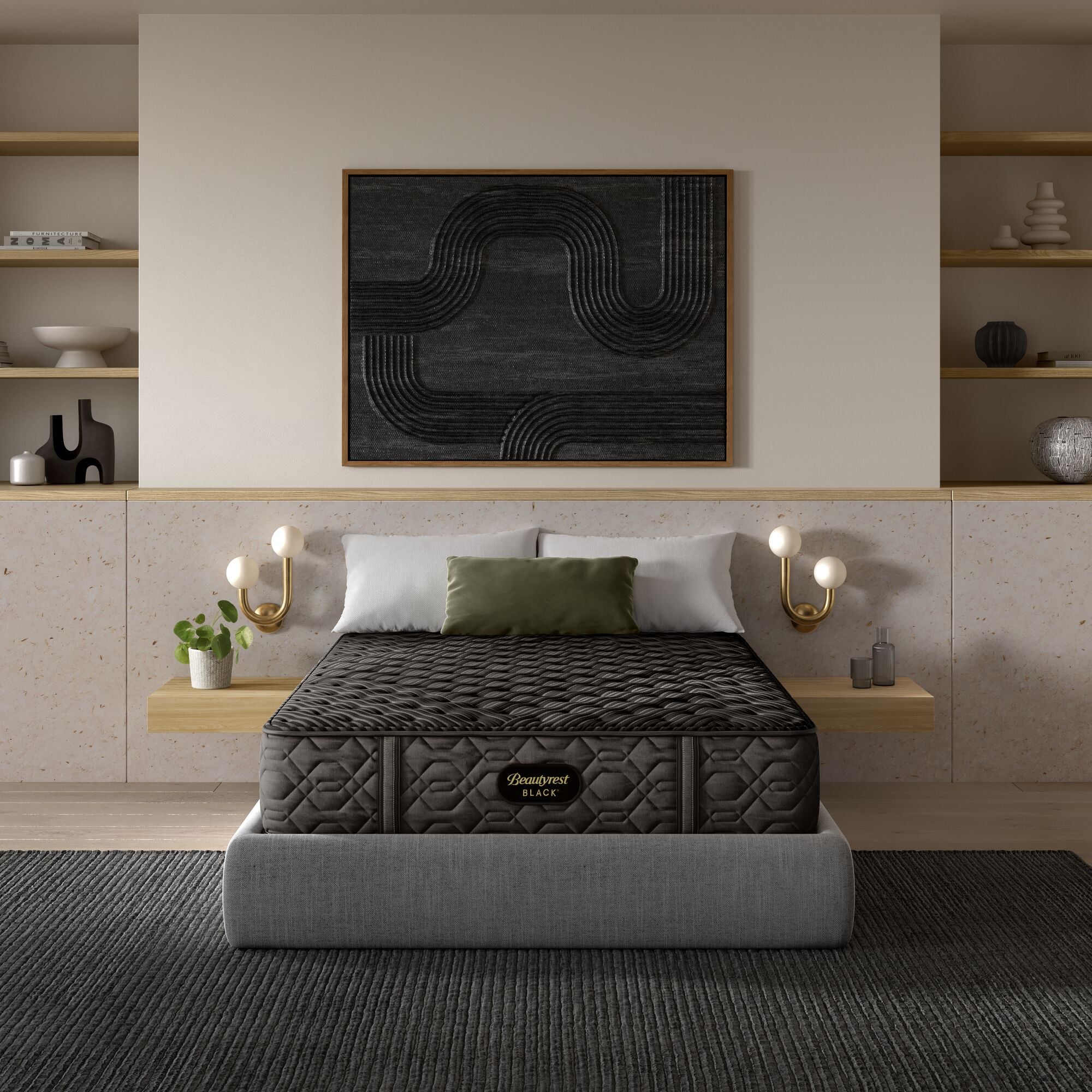 Beautyrest Black Series One 13.5" Extra Firm Mattress Set