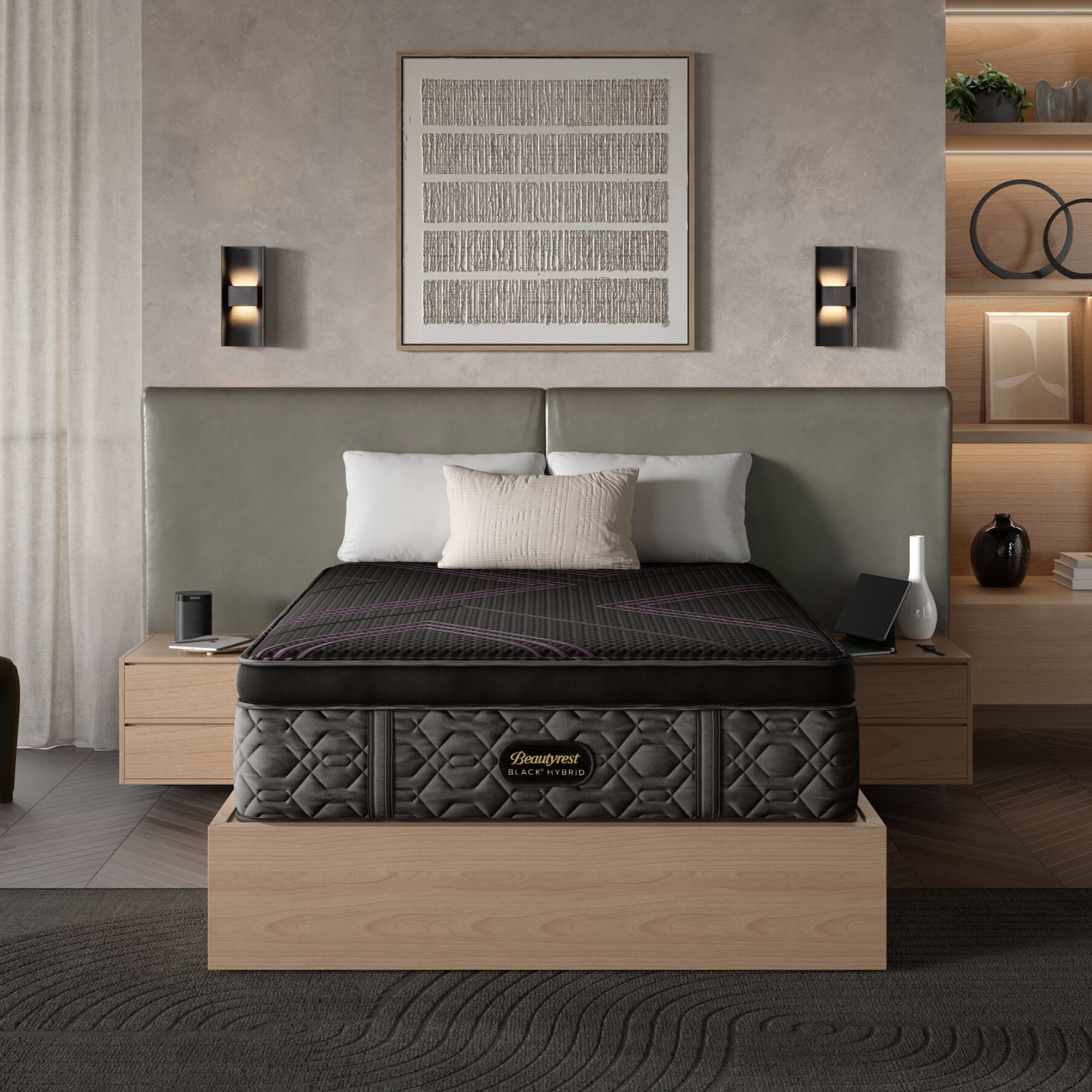 Beautyrest Black® Series Two 14.5" Hybrid Medium Apex Top Mattress Low Profile Set