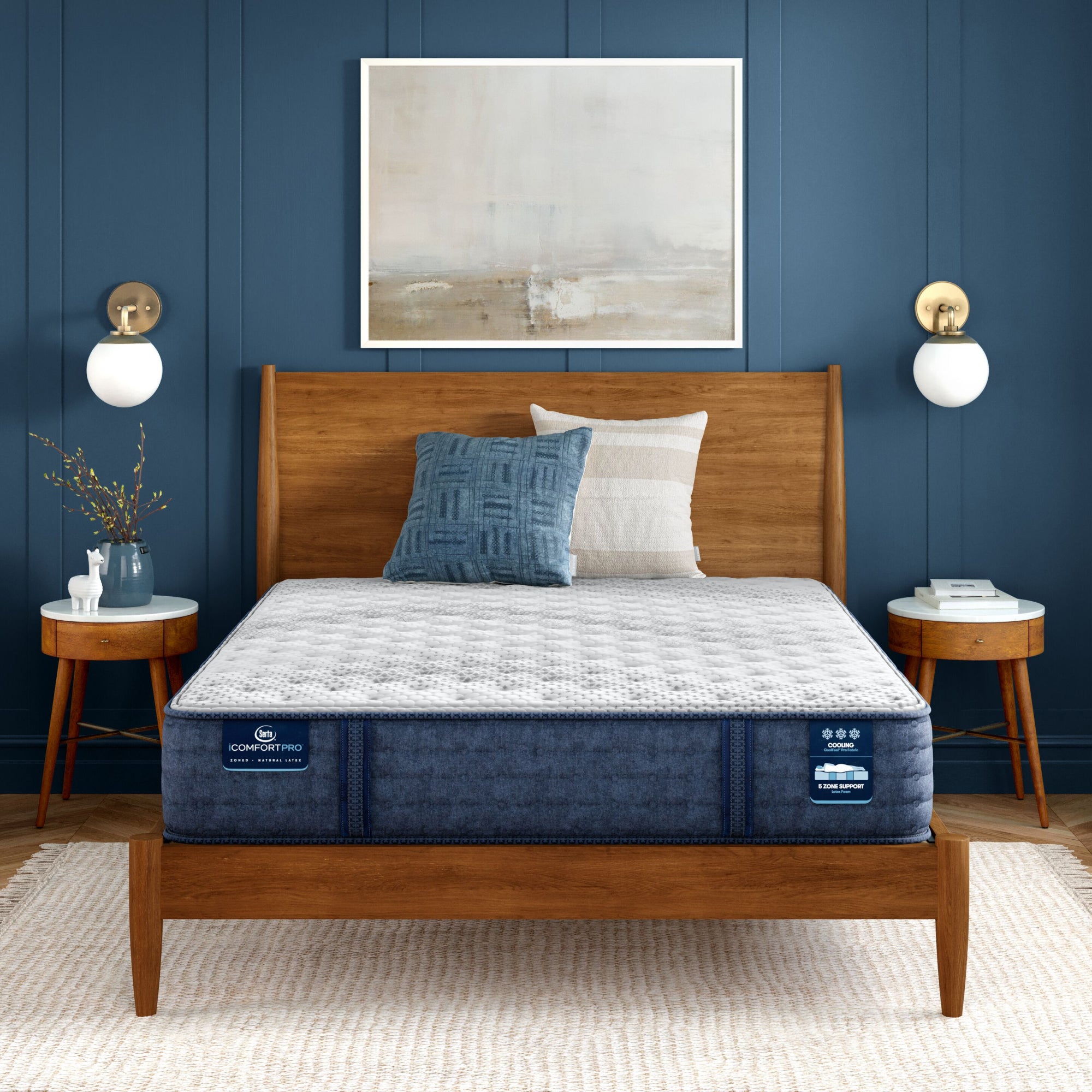 iComfortPro Granby 11.5" Latex Foam Extra Firm Mattress Low Profile Set