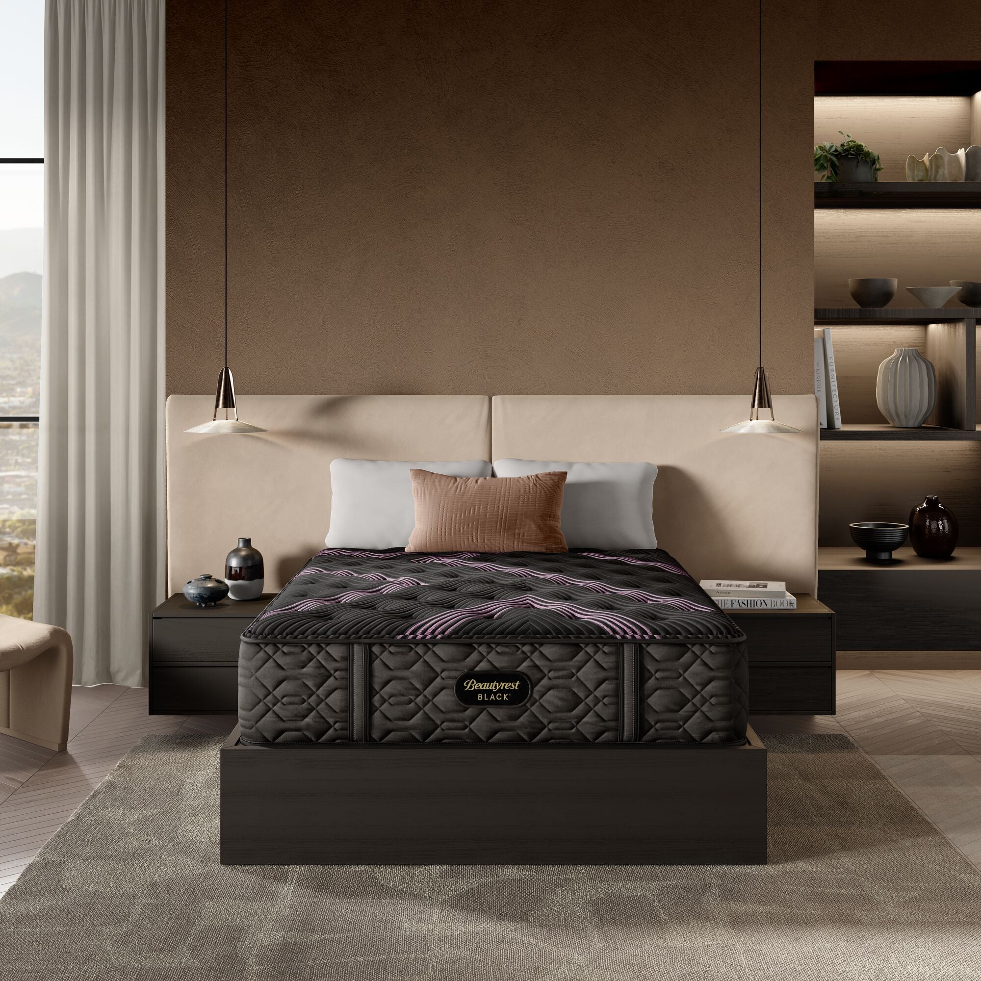 Beautyrest Black Series Two 15.25" Plush Mattress Low Profile Set