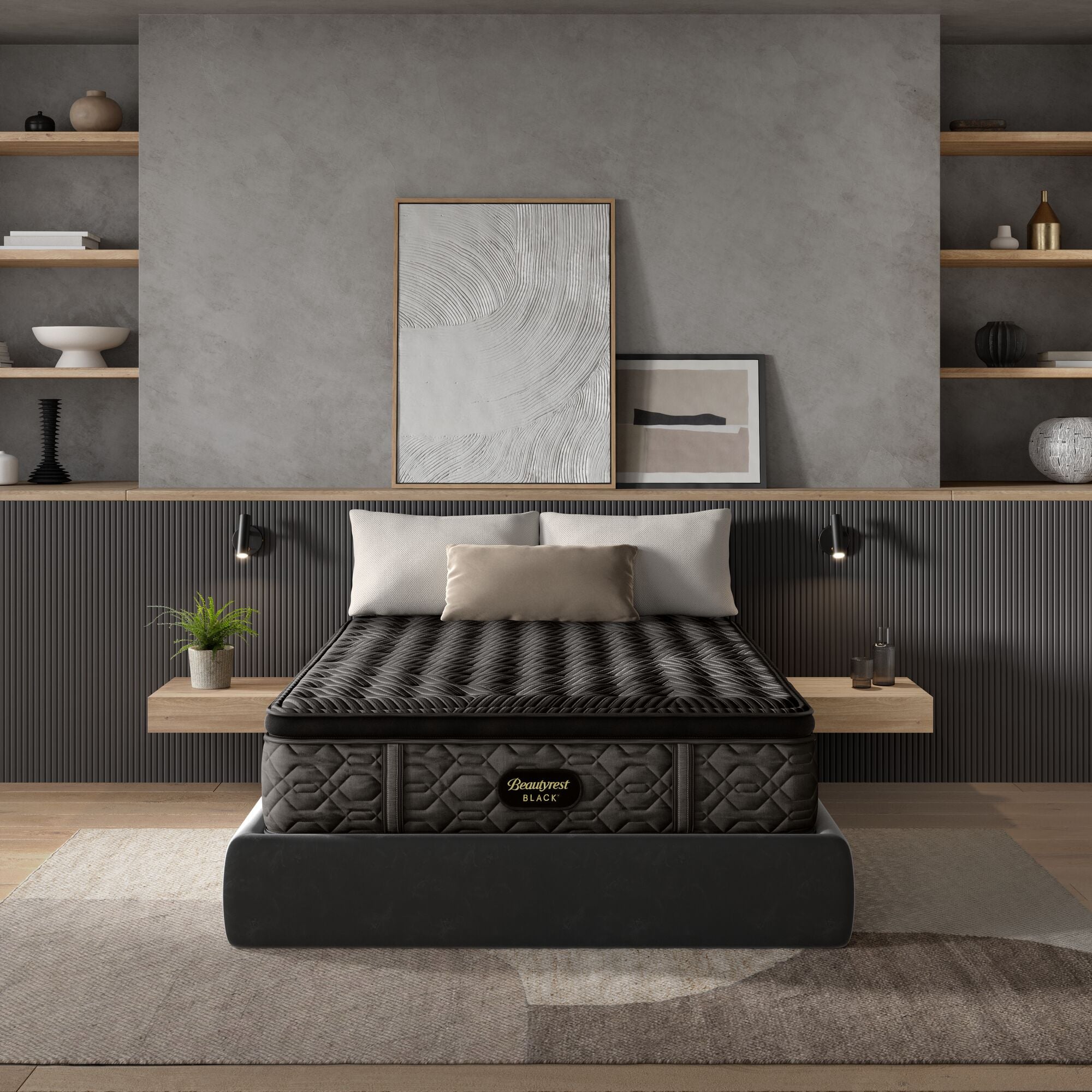 Beautyrest Black Series One 14.75" Medium Pillow Top Mattress -Cal Split