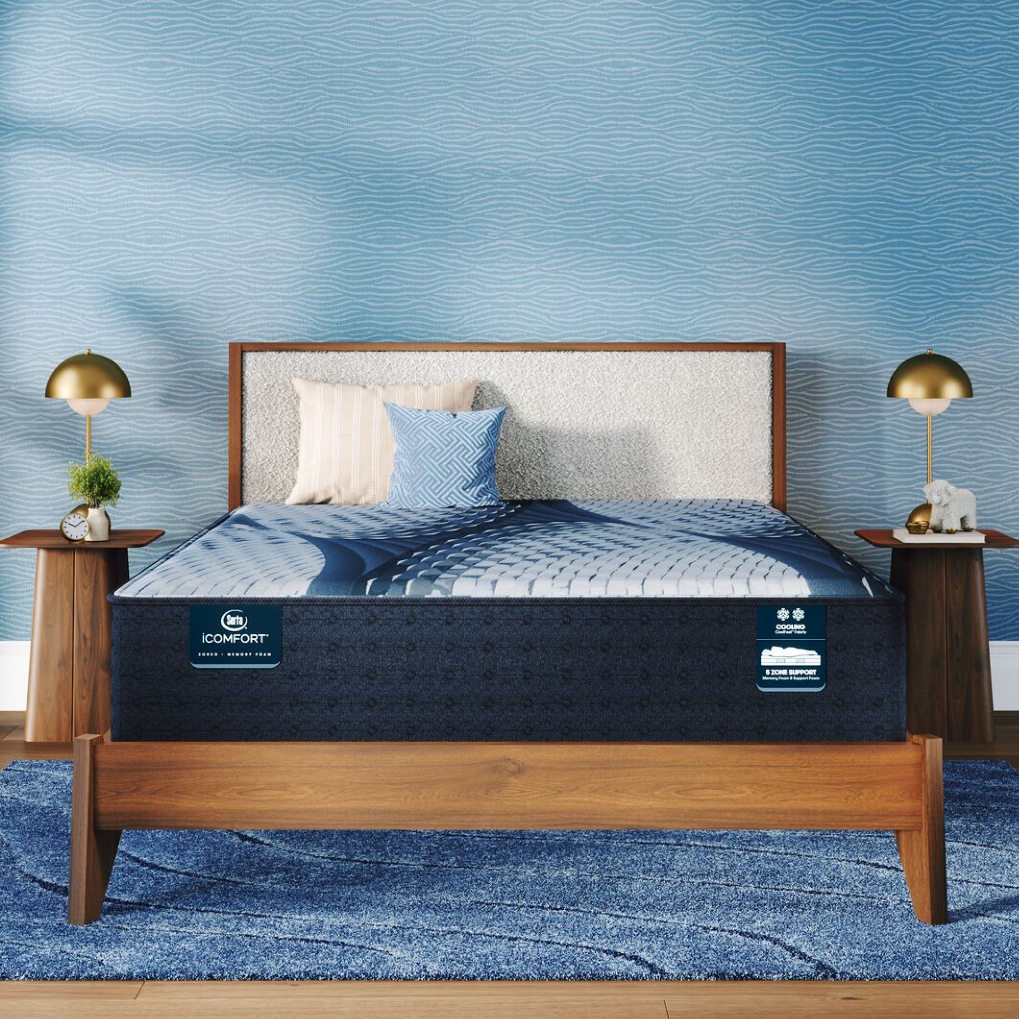 iComfort Iona 13" Memory Foam Plush Mattress Set